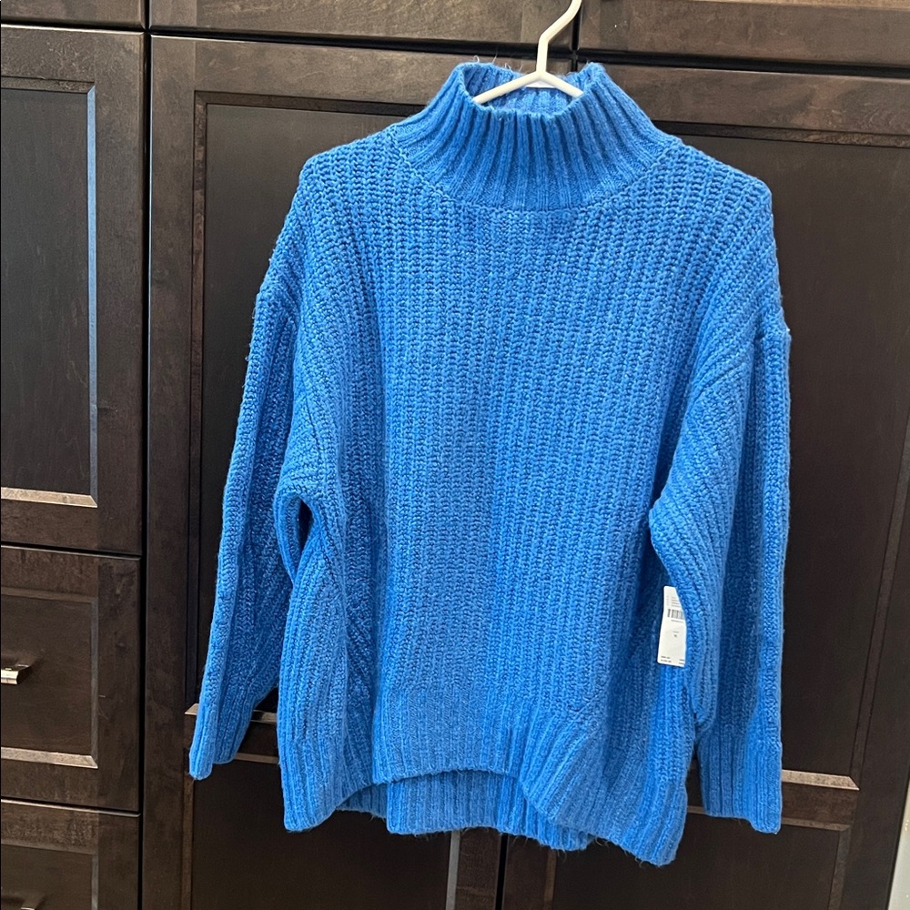 Anthropologie Maeve Blue Turtleneck Sweater